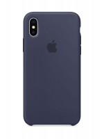 APPLE Silicone Case iPhone X Midnight Blue