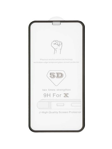 Prémiové 5D temperované sklo iPhone X čierne